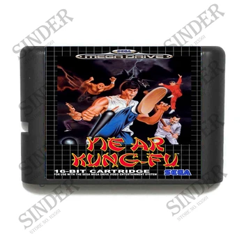 Yie Ar Kung Fu 16 bitlik MD Oyun Kartı Için Sega Mega Sürücü Genesis