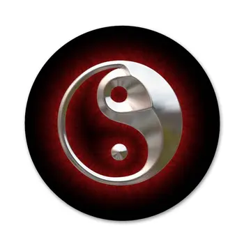 Yin Yang Logo Çin Mistik Simgeler rozet pimleri Dekorasyon Broş Metal Rozetleri Giysi Sırt Çantası Dekorasyon