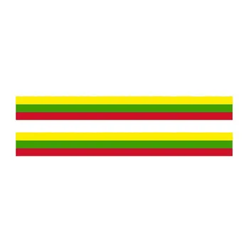 YJZT 2X17. 3 CM*1.9 CM Araba Pencere Yaratıcı Litvanya Bayrağı Araba Sticker Çıkartması 6-1160