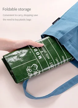 Youpin Taşınabilir Süpermarket alışveriş çantası Katlanabilir Su Geçirmez Taşıma Çantası Omuz alışveriş çantası Organizatör Çanta