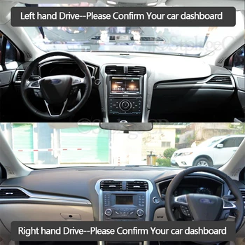 Yüksek kaliteli deri gösterge paneli koruma pedi ve ışık geçirmez ped Ford Mondeo için MK5-2019 araba styling aksesuarları