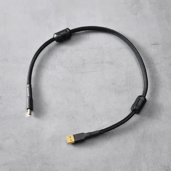 Yüksek kaliteli usb hattı hifi USB kablosu Çift manyetik halka Altın kaplama kablo tip A tipi C / mikro USB