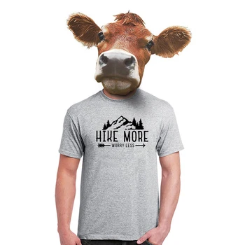 Zammı Daha Az Endişe T - shirt Rahat Unisex Kısa Kollu Grafik Yürüyüş Açık Havada Tees Tops Komik adam Yaz Kamp Tshirt