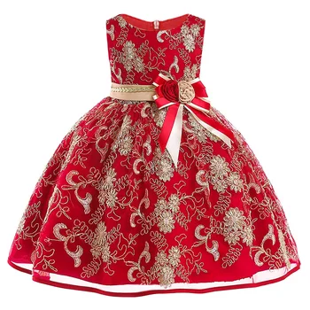 Zarif Elbise Kız çocuk Nakış Resmi Elbise Prenses Parti Elbise Elbise 3 4 5 6 7 10 Yıl çocuklar kızlar için elbiseler