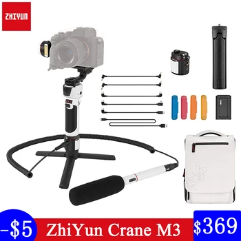 Zhiyun Vinç M3 3-Axis El Gimbal Sabitleyici DSLR Aynasız Kameralar Smartphone iPhone cep telefonu ve Eylem Kamera