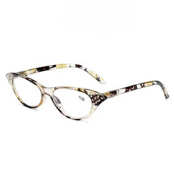 Zilead Kedi Göz okuma gözlüğü Kadın Vintage Cateye Şeffaf Lens Bilgisayar Presbiyopik Gözlük Diyoptri+1.0 1.5 2.0 2.5 3.0 3.5 4