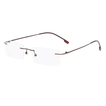 ZIROSAT 522 Bellek Titanyum Çerçevesiz Kadın Veya Erkek Gözlük Moda Marka Tasarımcısı Miyopi Optik Reçete gözlük çerçevesi