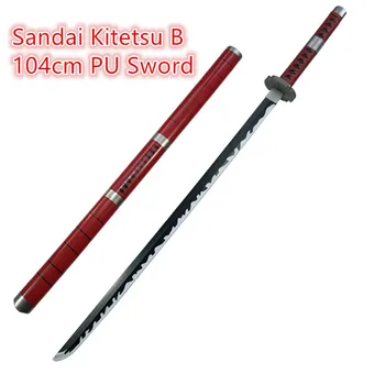 Zoro Kılıç Trafalgar Hukuk Siyah Kılıç Silah Cosplay Katana Bıçak Güvenlik PU Ninja samuray Kılıcı Prop Oyuncaklar 104cm