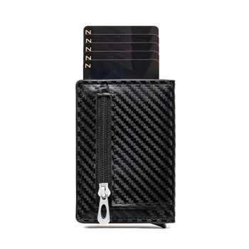 ZOVYVOL Üst pu deri cüzdan bozuk para çantaları Manyetik Kart tutucu RFID Engelleme kartlıklı cüzdan akıllı cüzdan Vintage Para Çantası