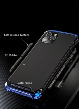 Zırh Alüminyum Metal kasa iPhone 14 12 13 11 Pro Max Darbeye Dayanıklı arka kapak iphone 13 12 Pro XS MAX XR 6 7 8 Artı X Coque