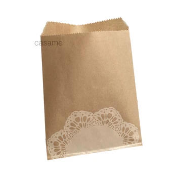 Çerez Çanta Şeker Düğün Parti Dekorasyon Kraft Kağıt hediye çantası Doğum Günü Partisi Ambalaj Poşetleri Konuk için Düğün Hediyeleri Malzemeleri