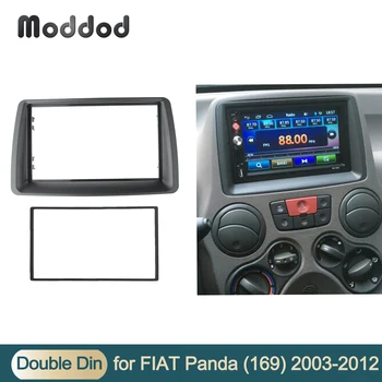 Çift Din Fascias FİAT Panda 2003-2012 için Radyo CD DVD Stereo Paneli Dash Montaj Takma Kurulum Trim Kitleri Çerçeve Plaka Çerçeve