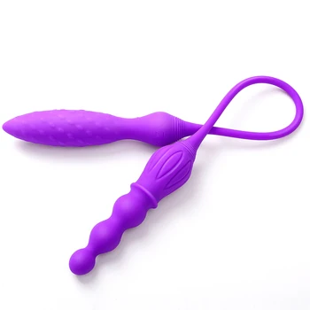 Çift Kafa Yapay Penis G-SPOT Vibratör Güçlü Vibratör Uzaktan Kumanda Anal plug Seks Oyuncak Kadın İçin yetişkin Lezbiyen Esnek