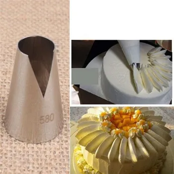 Çiçek Buzlanma Boru İpuçları Meme Kek Kek Dekorasyon Pasta Aracı Paslanmaz Çelik çiçek uçları Tatlı Dekoratör 580#
