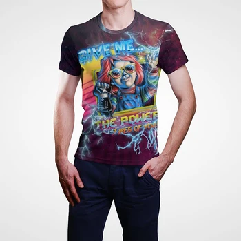Çocuk Oyun Korku Filmi Tıknaz 3D Baskılı Erkek Kadın Çocuk T-shirt Yaz Rahat Moda Kısa Kollu Streetwear En serin tişört