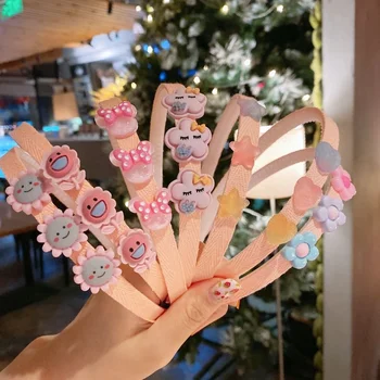 Çocuk Sevimli Kafa Bandı Küçük Kız Hairbands Çiçek Hayvan Karikatür Kore kaymaz Prenses saç aksesuarları