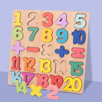 Çocuklar Ahşap 3D Alfabe sayı bulmaca Kurulu Bebek Mektup Dijital Geometrik Montessori Erken Öğrenme Eğitici Oyuncaklar Yürümeye Başlayan Çocuklar İçin