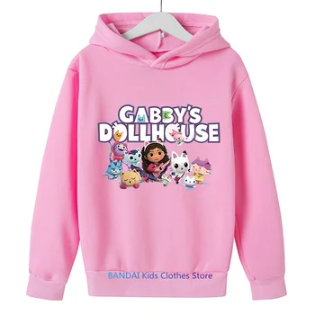 Çocuklar Gabby Kediler Hoodie Toddler Kız Gabbys Dollhouse Giysileri Bebek Erkek Uzun Kollu Kazak 2021 Sonbahar çocuk giyim