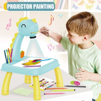 Çocuklar Led Çizim Projektör Sanat çizim masası ışık Oyuncaklar Çocuklar İçin Boyama Kurulu Küçük Masa Eğitim Öğrenme Boya Aracı