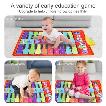 Çocuklar Piyano Müzik Dans Mat Elektronik Piyano Enstrüman Dans Pedi Bebek Spor oyun matı Çocuk eğitici oyuncak Hediyeler