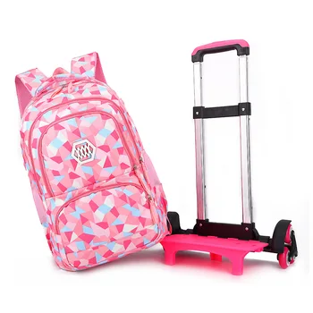 çocuklar Seyahat bagaj Haddeleme Çanta okul arabası çantası Sırt Çantası tekerlekler Üzerinde Kız Arabası Okul sırt çantaları tekerlekli çanta kızlar için kesesi