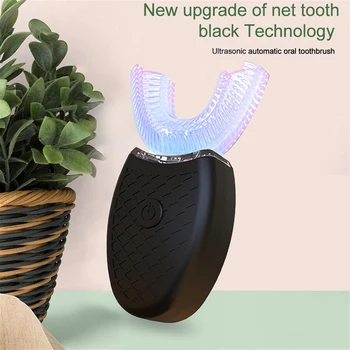 Çocuklar Yetişkinler için Elektrikli Diş Fırçası, 360 ° Şarj Edilebilir Taşınabilir Otomatik led ışık Diş Etlerini Korur IPX7 Su Geçirmez Eller Ser.