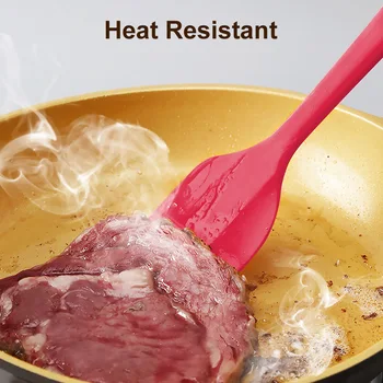 Çoklu renk silikon pişirme Spatula ısıya dayanıklı yapışmaz pişirme mutfak eşyaları deforme olmayan yumuşak pişirme Spatula