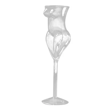 Çıplak Kız Vücut Şekli cam şarap kadehi Yaratıcı Şeffaf Vücut şampanya kadehi Bardak Borosilikat Kadın Kadeh Gece Bar İçin