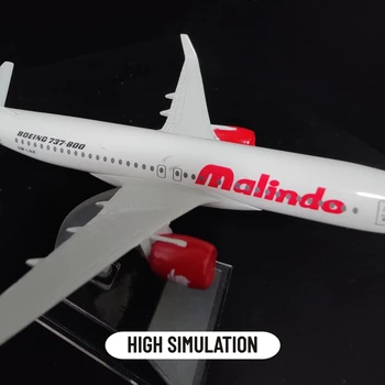 Ölçek 1: 400 Metal Uçak Modeli, Malezya Malindo B737 Çoğaltma Uçak Diecast Havacılık Uçak Koleksiyonu Minyatür Sanat