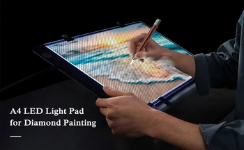 Ölçekli A3 A4 çizim tableti Elmas Boyama kurulu USB Sanat Kopya Pedi Yazma Eskiz İzleme led ışık pedi ölçekli