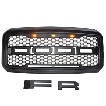 Ön Yarış Izgarası ızgara LED Tampon Maskesi Kapağı Düzeltir Ford F250 F350 2011 2012 2013 2016 Yüksek Kaliteli ABS