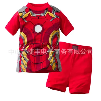 Örümcek adam Marvel Süper Kahraman Pijama Erkek Bebekler Moda Giyim Seti Çocuk Pijama Çocuk Pijama Pijama Erkek Bebek için 2-7Y