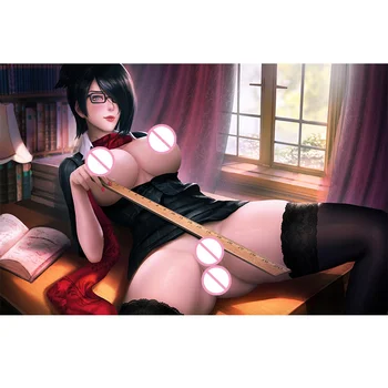 Özel Baskı Yoimiya Genshin Darbe Çıplak 3D Seksi Anime Kız Sanat Posterleri HD duvar sanatı tuval yağlıboya Yatak Odası Ev Dekor Resim