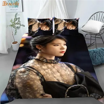 Özel IU Otel Del Luna TV 3 Adet Yorgan yatak örtüsü seti Moda Yatak Takımları Yorgan Nevresim Yastık Kılıfı Ev Tekstili 1125