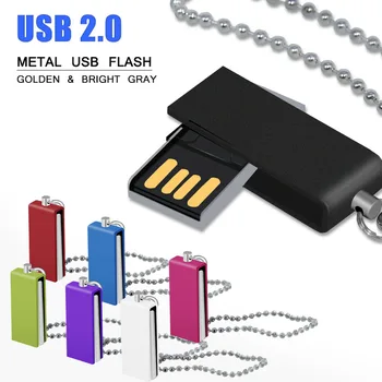 Özel LOGO Usb 4 GB 8 GB Flash Sürücü 32 GB USB Sopa 16 GB Metal Usb Bilezik Kalem Sürücü Pendrive 64 GB için Iş / Hediye