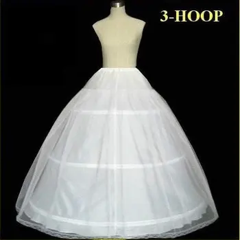 Ücretsiz kargo Yüksek Kalite Beyaz 3 Çemberler Petticoat Kabarık Etek Kayma Jüpon düğün elbisesi gelin kıyafeti Stokta 2020