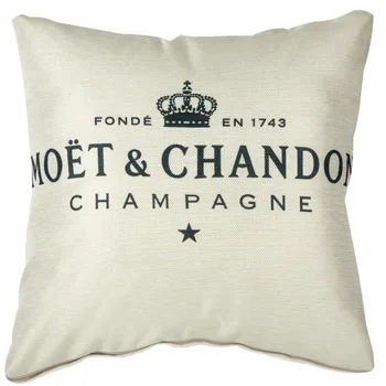 Şampanya Desen Yastık Ev Dekor Yastık Kapak 45 * 45 cm Pamuk Keten Yastık Kanepe Yastıkları Yastık Kılıfları Kapakları KD-0614